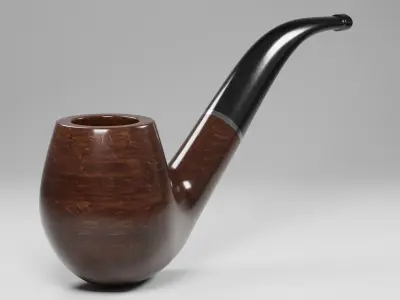 Vintage Tobacco Pipe Low-poly 3D model