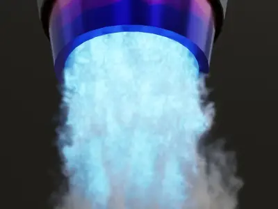 Simulated Sci Fi Thruster Engine Free low-poly 3D model