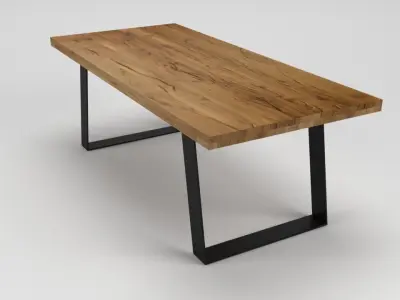 Viking table Low-poly 3D model