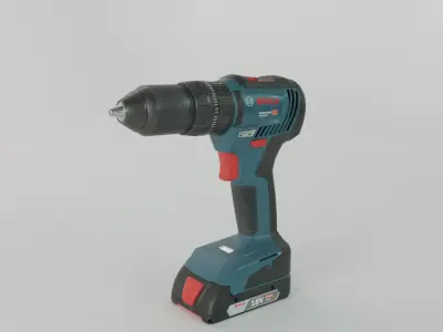 Realistic Power Tool Bosch Brushless Drill with PBR Texture Low-poly 3D model