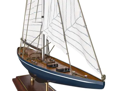 Decorative sailing yacht Velsheda 1933 3D model