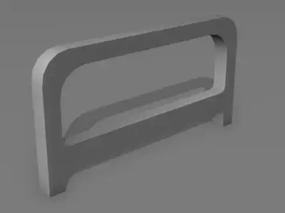 Industrial Safety Fence Low-poly 3D model