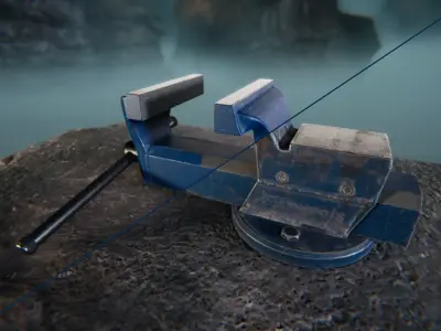 Bench Vise Low-poly 3D model order