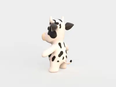 Little animal baby - Cow cute - Character007 Low-poly 3D model