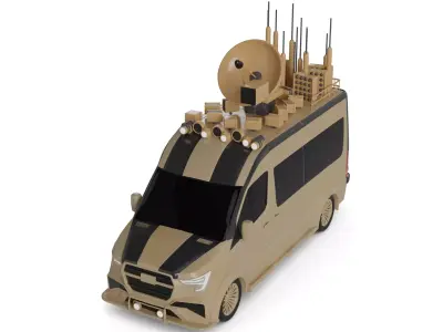 Broadcast Vehicle 3D model buy