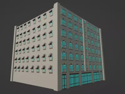 New York City Fantasy Building Low-poly 3D model