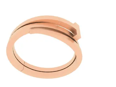 Bracelet rose gold ring Free low-poly 3D model