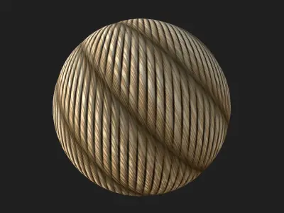 Seamless PBR  rope material Texture