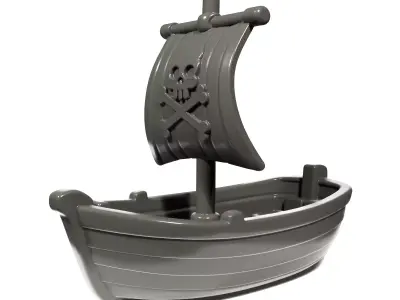 Toy pirate ship 3D print model