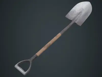 Shovel 1B Low-poly 3D model