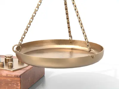 Antique Balance Scale Low-poly 3D model