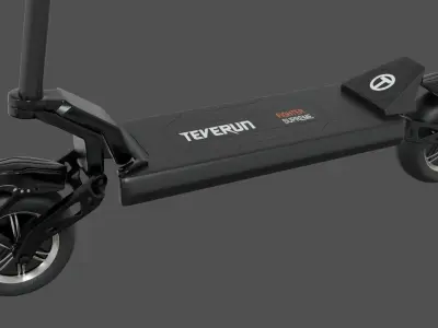 Electric scooter Teverun Fighter pbr Low-poly 3D model