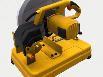 Electric Chop-Saw Machine Low Poly Low-poly 3D model