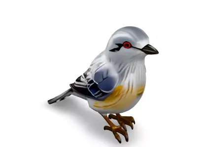 Realistic LowPoly Bird 3D Model Low-poly 3D model