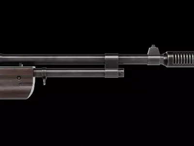 Colt Monitor R80 automatic rifle Low-poly 3D model