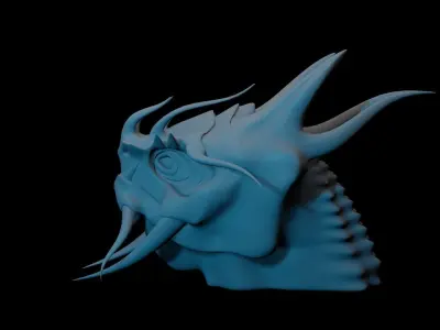 Dragon Head 3D model 2
