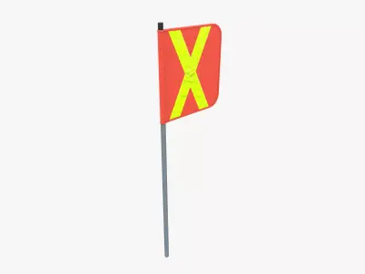 Emergency Flag Low-poly 3D model
