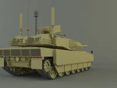 Leopard 2 military tank 3D model