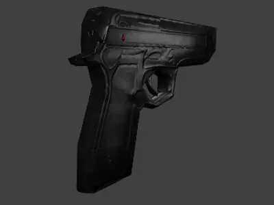 Beretta gun low Poly Low-poly 3D model