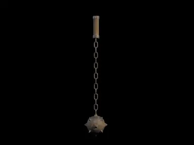 Medieval Mace Low-poly 3D model 6