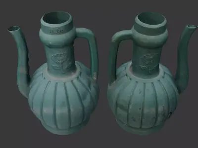 Vintage Water Pitcher Scan Low-poly 3D model