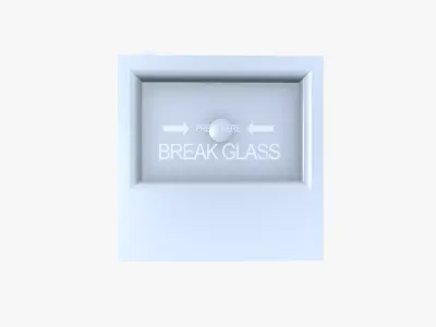 Fire alarm switch Low-poly 3D model