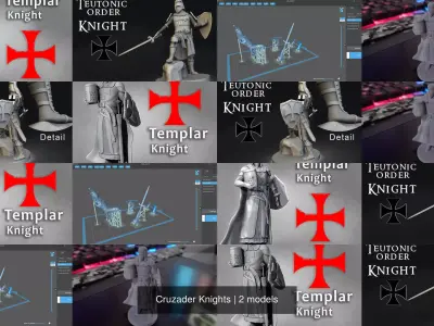 Cruzader Knights 3D Model Pack