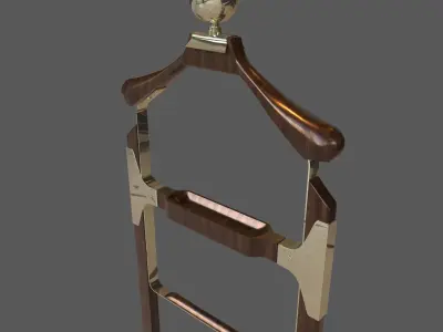 Coat Hanger 3D model Low-poly 3D model
