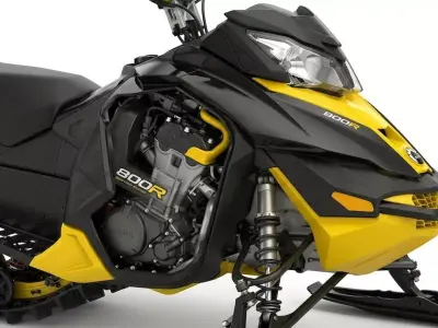 High Performance Modern Snowmobile Low-poly 3D model