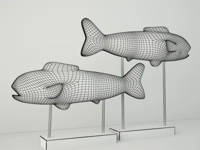 Ocean Fish Figure Set 3D model