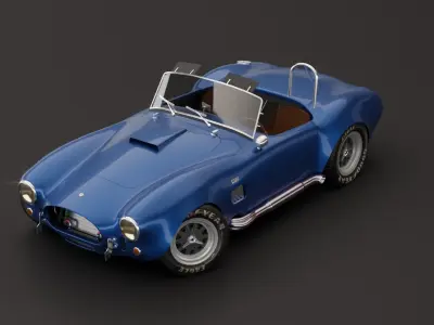Shelby Cobra  Low-poly 3D model
