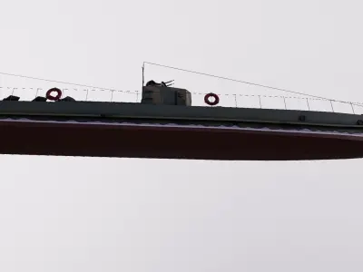 Small river armored boat project 1125 Low-poly 3D model
