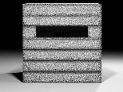 Concrete Bunker 3 3D model