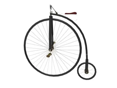 Penny Farthing Low-poly 3D model