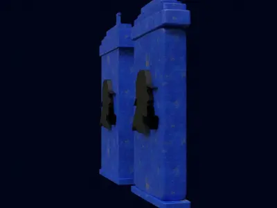Wholock two pillars 3D model