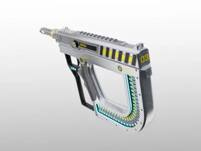 X Pistol Low-poly 3D model