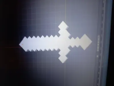 minecraft 3d sword 3D model