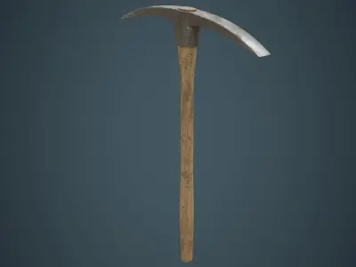 Pickaxe 1B Low-poly 3D model