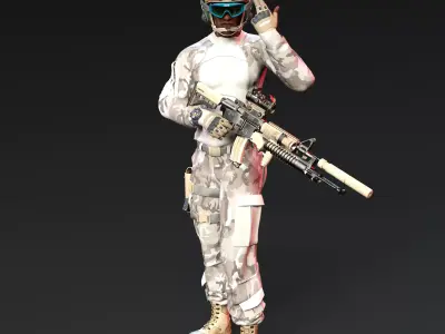 US ARMY MILITARY PACK 3D model
