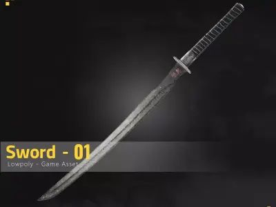 Sword-01 Low-poly 3D model