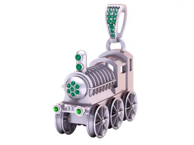 3D GOLD TRAIN PENDANT  3D print model