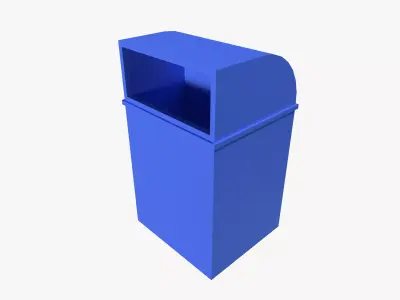Industrial Waste Container Low-poly 3D model