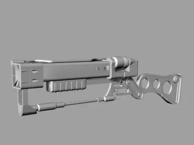 Fallout Laser Rifle Miniature Prop Replica 6th Scale 3D print model
