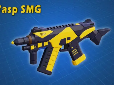 Wasp SMG Game Ready 3D Model Low-poly 3D model