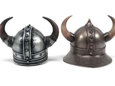 Viking helmets 2 Low-poly 3D model