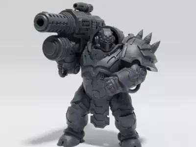 Alien Soldiers Miniatures Set  Sci Fi Army STL Pack 3D print model