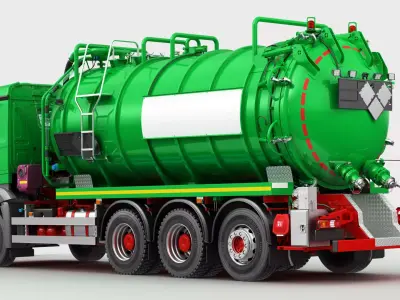 Vacuum Truck 8X4 3D model