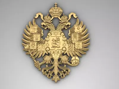 Gerb 6 coat of arms of the Russian Empire 3D print model