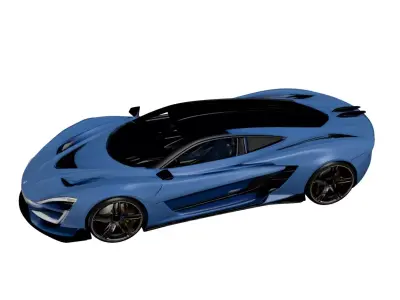 Concept Luxury Sport Vehicle Futuristic High Performance Design 3D model