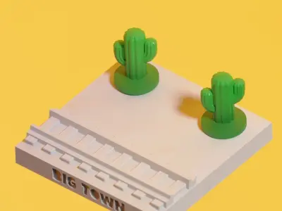 Mini City - Rail Road Tracks 3D print model